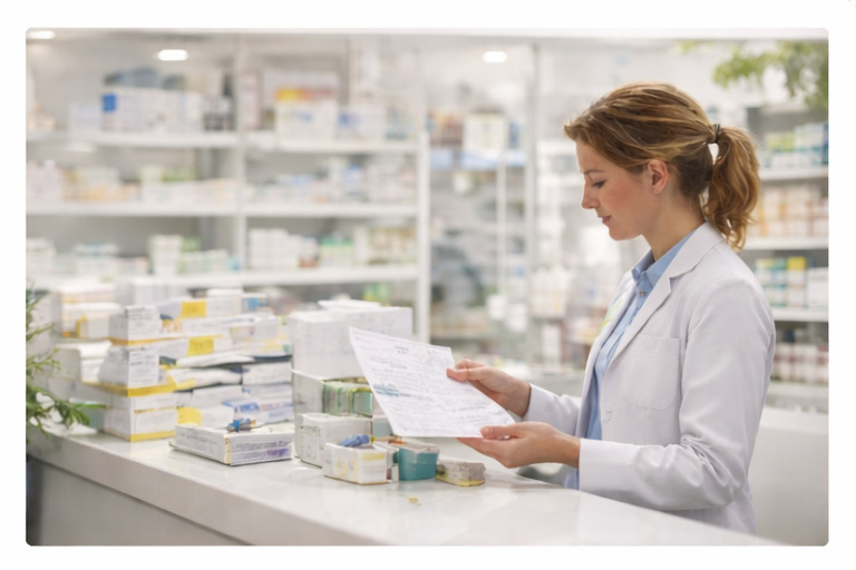 Revisió de recepta i preparació de dispensació